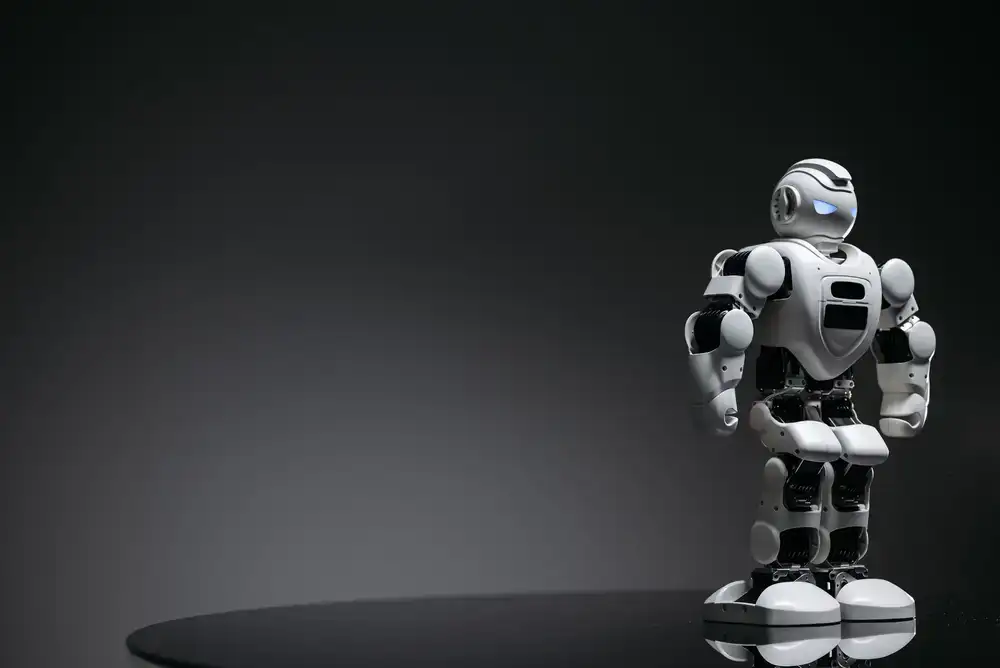 Concept art of a bright yellow robot companion