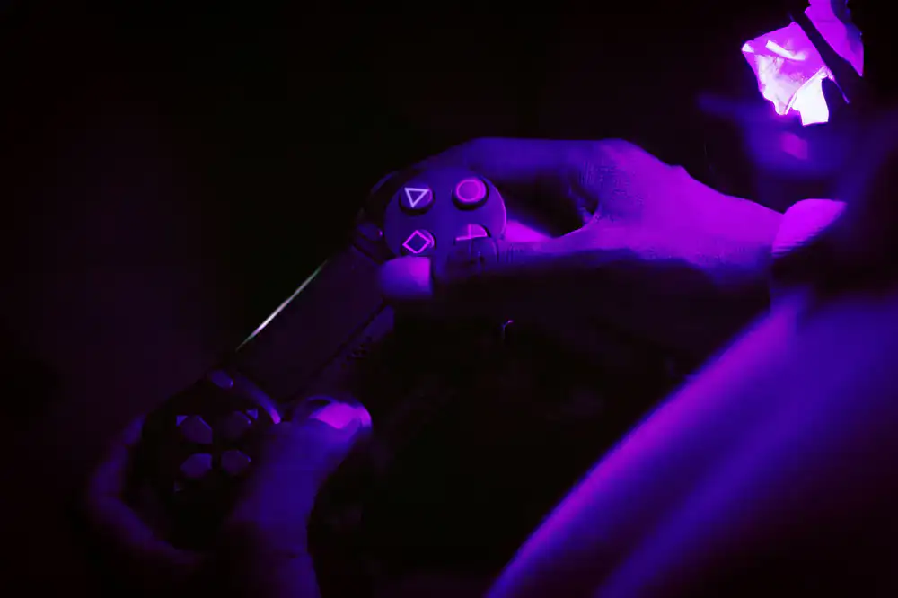 Vibrant gameplay screenshot with neon effects